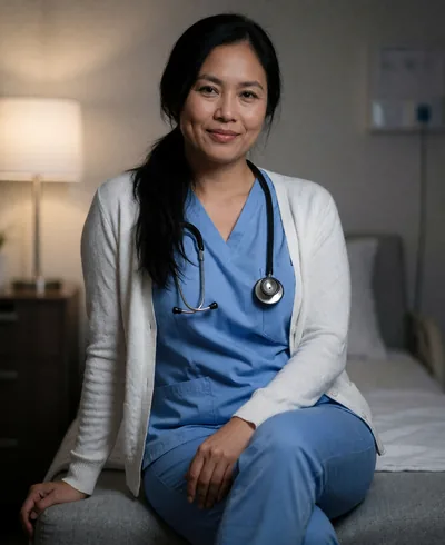 Marisol, 37, a fictional AI companion